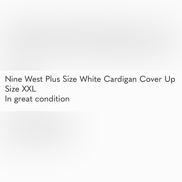 Nine West Plus Size White Cardigan Cover Up  - XXL - Picture 4 of 4
